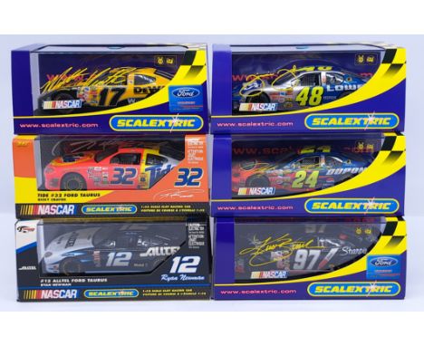 Scalextric Nascar Group, 1:32nd Scale Cars to include (1) C2420 #12 Alltel Ford Taurus - Ryan Newman; (2) C2594 Roush Racing 