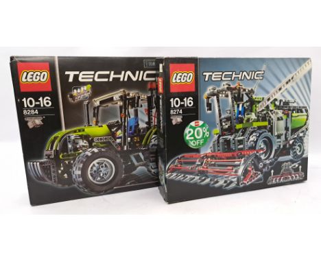 Lego Technic pair including: #8274 Combine Harvester, #8284 Tractor / Dune Bugy, with instructions, Vendor states complete, b