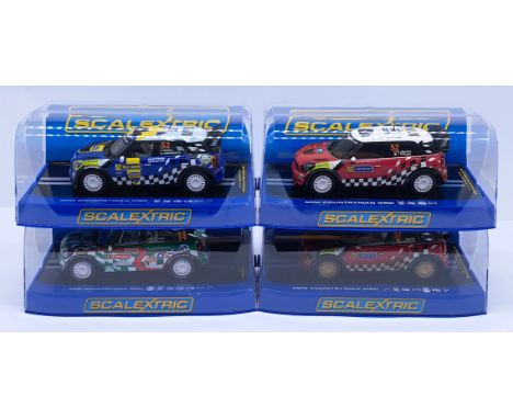 Scalextric Mini Countryman WRC Group, 1:32nd Scale Cars to include (1) C3285 No.52 Meeke/Nagle; (2) C3301 No.37 Sordo/Del Bar