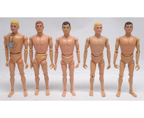 Palitoy Action Man vintage loose/undressed painted head, plastic hands figures, includes 1 Talking Commander Figure (talking 
