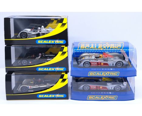 Scalextric Le Mans Racing Group, 1:32nd Scale Cars to include (1) C2258 Cadillac LMP "GM Racing No.1"; (2) C2259 Cadillac LMP