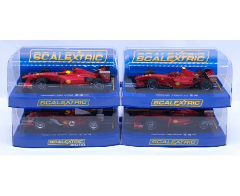 Scalextric Ferrari Racing Group, 1:32nd Scale Cars to include (1) C2752D 248 F1 2006 No.6; (2) C2860 F2007 No.6 - Kimi Raikko