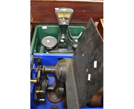 Scales - a GPO Avery scales; Vendome and Hart with full set of weights; another (3)