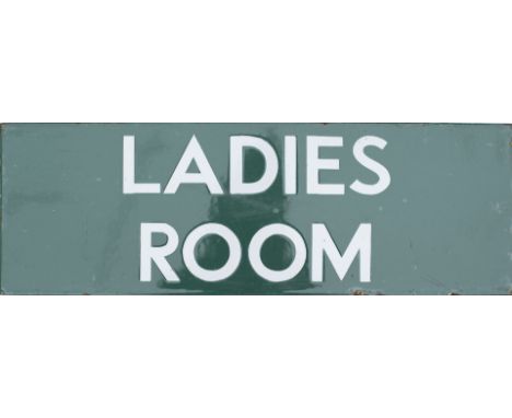 Southern Railway enamel doorplate LADIES ROOM. In excellent condition with some minor edge chipping, measures 18in x 6in.
