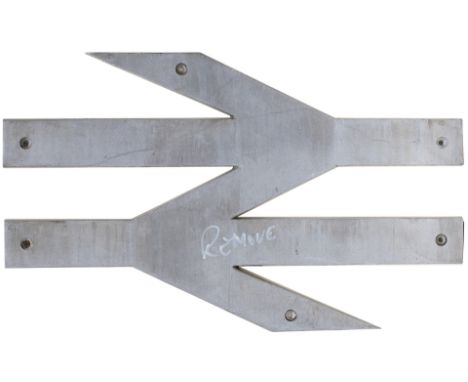 British Railways locomotive DOUBLE ARROW large cabside emblem as fitted to various diesel classes. Cast aluminium in as remov