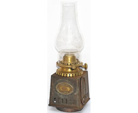 Great Western Railway platform Lamp Interior brass plated THE REFORM LIGHTING CO LONDON. Burner stamped GWR in the top and co