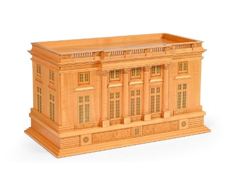 DAVID LINLEY (BRITISH, B.1961) 'PETIT TRIANON' JEWELLERY BOX; CIRCA 2000 Sycamore, pine and various specimens of wood, inlaid