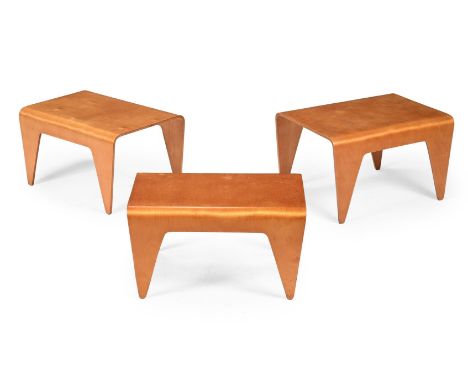 MARCEL BREUER (HUNGARIAN/AMERICAN, 1902-1981) SET OF THREE NESTING TABLES, DESIGNED 1936, MADE BY VENESTA FOR ISOKON; LATE 19