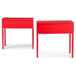 MODERN PAIR OF SIDE CABINETS; LATE 20TH CENTURY