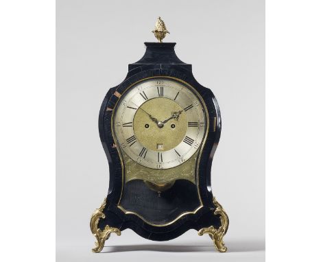 A George III ormolu-mounted ebonised balloon bracket clockBy Justin Vulliamy, London, circa 1770The shaped waisted case surmo