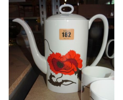 A Worcester 'Evesham' pattern part dinner service, and a Wedgwood 'Susie Cooper design' six piece coffee service, (qty).  S3T