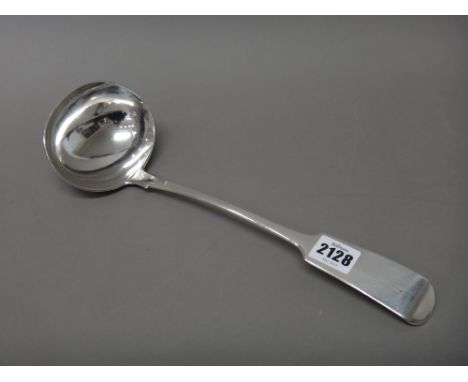 A George III fiddle pattern soup ladle, Exeter 1816, weight 297 gms, maker George Turner.