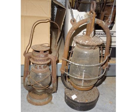 A group of early 20th century lanterns and gas light fittings, (a.f), (qty).   S4B