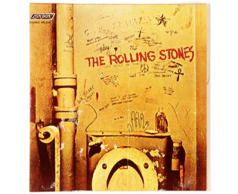 The Rolling Stones - Original proof LP cover for the 'toilet seat' artwork Beggars Banquet LP, overall 30 x 57 cm.        