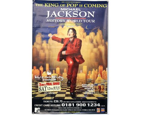 Michael Jackson History World Tour poster, this for one of the three dates at Wembley Stadium on 12th June 1997, 40 x 60 inch