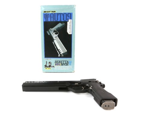 Robocop - Beretta M93R Airsoft Gun signed by Peter Weller who played Robocop in the 1987 film, boxed. Note - Please be aware 