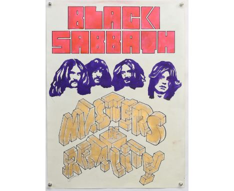 Black Sabbath 'Masters of Reality' - Original hand painted artwork by John Judkins, signed, flat, 56 x 76 cm.Background: I Wa