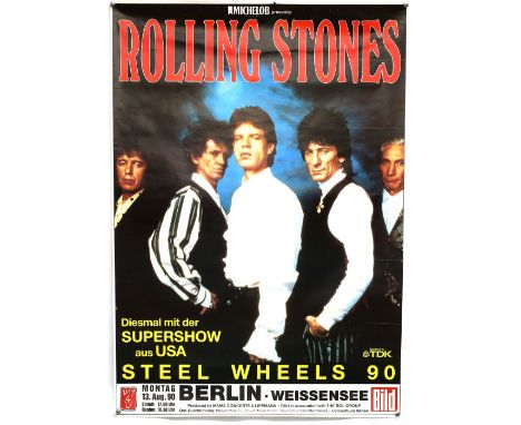 Approx. 50 Music tour and promotional posters including The Rolling Stones Steel Wheels 90, Toto, Aerosmith Get a Grip tour, 