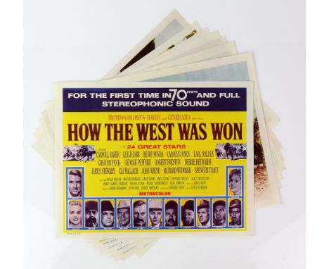 How The West Was Won (R-1969) Set of 8 US Lobby cards for the 70mm release, 11 x 14 inches (8).        