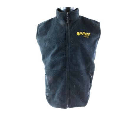 Harry Potter and the Philosopher's Stone - Crew black bodywarmer (stunts) with embroidered logo on chest and back, size small