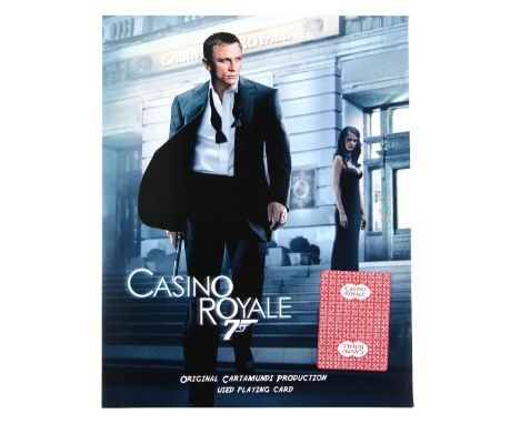 James Bond - Casino Royale Original Cartamundi production used playing card, mounted on photo poster, 11 x 14 inches.&nbsp;  