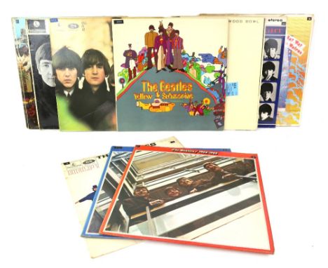 40+ collectable Beatles rock vinyl records. Includes many first or early pressings, on Parlophone and Apple, both of the band