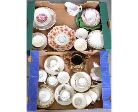 MISCELLANEOUS ENGLISH POTTERY AND PORCELAIN TEA AND OTHER WARE, INCLUDING PART SERVICES, LUSTRE, ETC, EARLY 19TH C AND A LATE