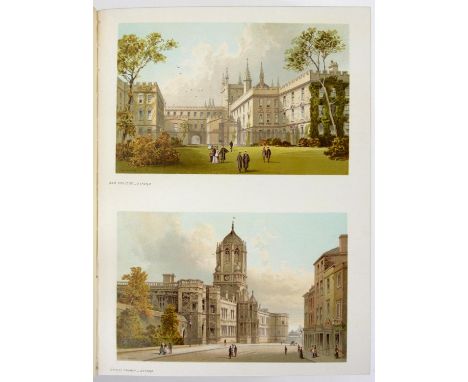 T NELSON AND SONS (PUBLISHERS) - ENGLISH SCENERY, 120 CHROMO VIEWS, TWO TO A PAGE, LIGHT BLUE CLOTH GILT LIGHTLY WORN, 1889, 