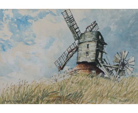 John Sutton (British, Born 1935) 
'Suffolk Post Mill'
signed John Sutton and dated 1971 (lower right), watercolour
31 x 46cm
