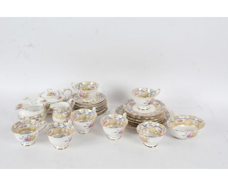 A Royal Albert "Valentine" twenty nine piece tea set, consisting of cups saucers plates etc (29)