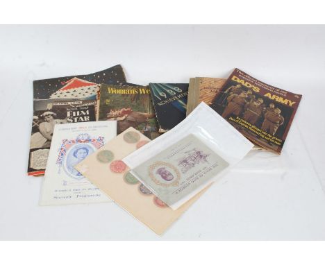 Collection of mostly commemorative ephemera, to include 1953 Coronation Souvenir Programme, cigarette card books and contents