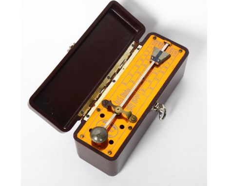 An Art Deco French Bakelite Paquet metronome, case length 16cm 
