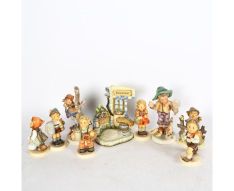 A collection of various Goebels Hummel figures, some boxed 