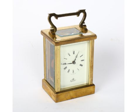 An Imperial brass-cased carriage clock, with Fema 11 jewel movement and Roman numeral hour markers, case height 11.5cm, worki