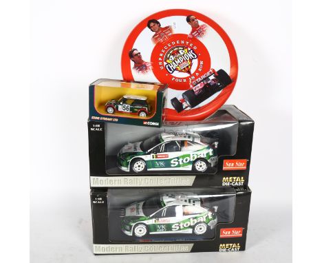 Sun Star Modern Rally Collectables metal diecast 1:18 scale models, and various other motor racing related diecast models, mo