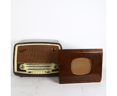 A Ferguson Bakelite Vintage radio, and a 1950s Richard Alan Major Bafflette speaker 