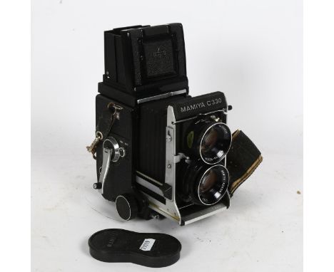 MAMIYA - a Vintage C330 Professional F TLR medium format camera, serial no. 0134326, with Mamiya-Sekor 1:2.8 80mm lenses, wit