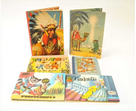POP-UPS. 5 by V Kubasta: The Day of the Bison Hunt, 4to. Bancroft &amp; Co. c. 1962; The Christmas Tale, 4to , Bancroft &amp;