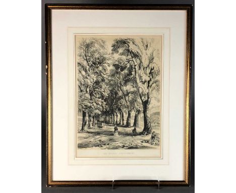 Print of the Quarry, Shrewsbury, lithograph, 38 x 26cm (SH)