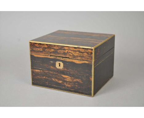 A Victorian coromandel dressing box, (lacking contents) by Howell, James &amp; Co, Regent St, London, with a velvet-lined int