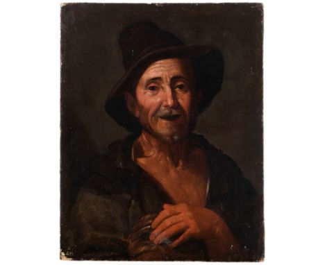 Circle of "TODESCHINI"; GIACOMO FRANCESCO CIPPER (Feldkirch, 1664-Milan, after 1747), 17th century."Elderly mendicant".Oil on