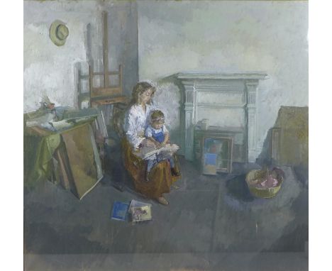 Peter Kuhfeld RP NEAC (British, b. 1952): double portrait of the artist's wife who is the English figurative painter Cathryn 