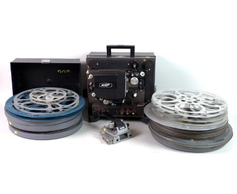 A collection of 16mm films comprising the Battle of Britain, parts 1, 2 and 3, as well as five further reels of film, togethe