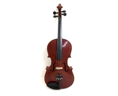 A modern Viola with bow, no maker's name, bow A/F, with fitted hard case. 