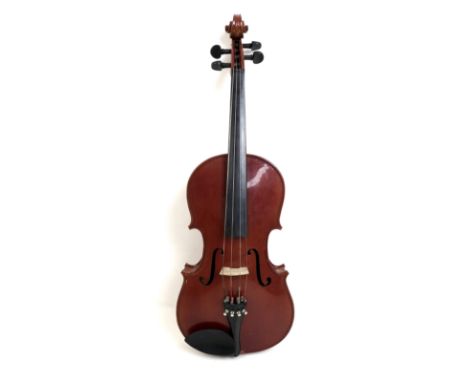 A modern Viola with bow, no maker's name, bow A/F, with fitted hard case. 