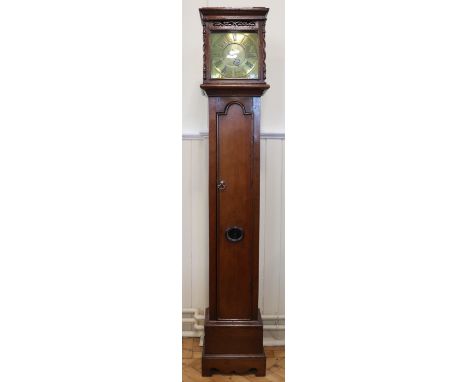 Richard Sill, Wigton, an early 18th Century oak cased single pointer 30 hour longcase clock, having a plain 10 1/4" square br