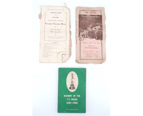 A 1930 Tourist Trophy Race official programme, together with a BP Publication "History of the TT Races 1907-1960"