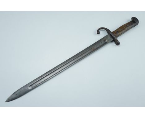 A Great War French contract Remington No 5 rolling block rifle bayonet, scabbard lacking