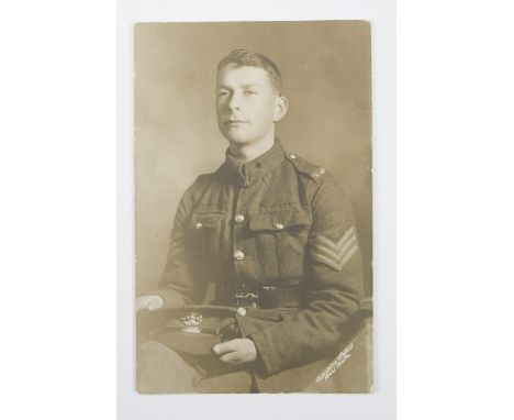 [ Victoria Cross ] A portrait postcard of Corporal Frank Lester. [Awarded the Victoria Cross for actions during the First Wor