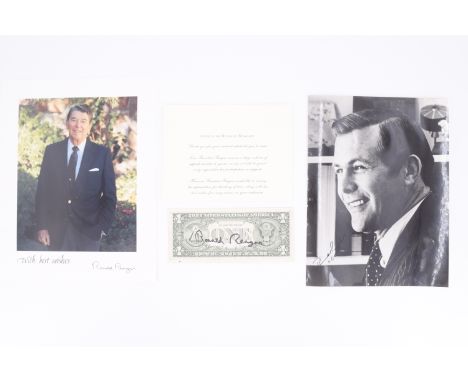 [ Autographs ] US politics, a signed black and white portrait photograph of Donald Rumsfeld,  American Secretary of Defense, 